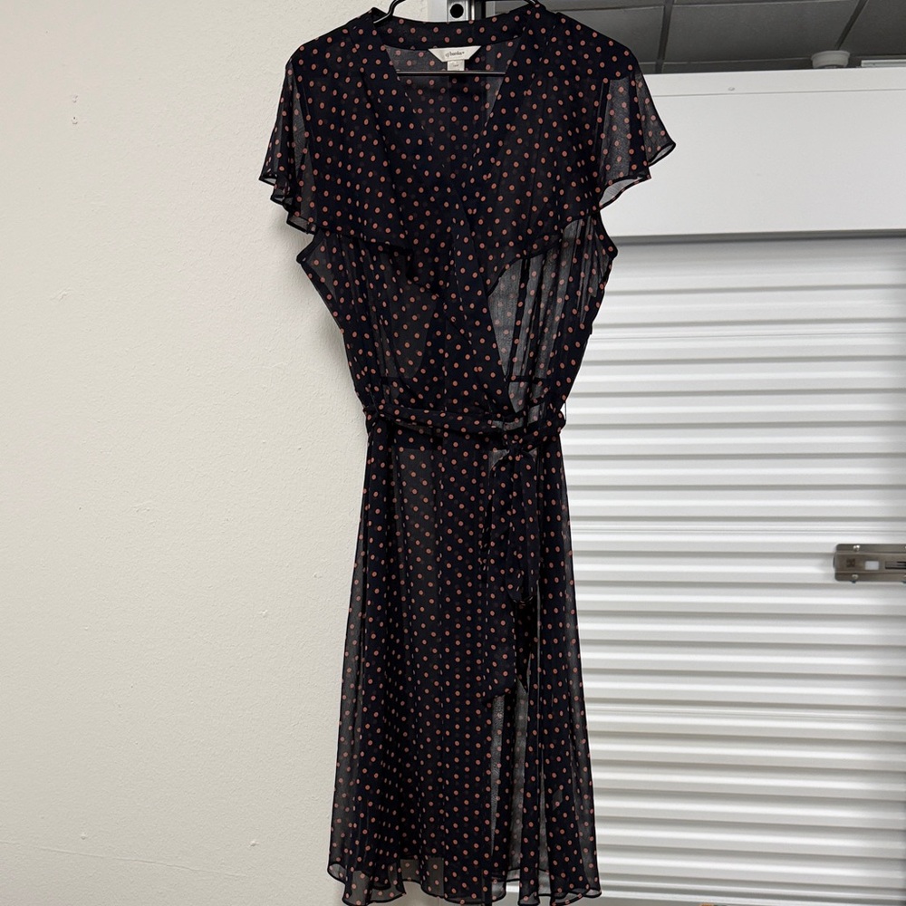 CJ Banks Women’s Blue and Red Polka Dot Dress Size 16 W - Picture 1 of 11